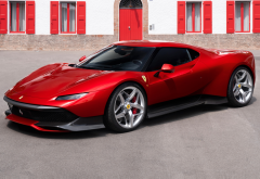 ferrari sp38, cars, red car, ferrari wallpaper