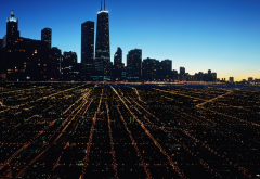 Chicago, USA, architecture, modern, cityscape, city, buildings, skyscrapers, urban, night wallpaper