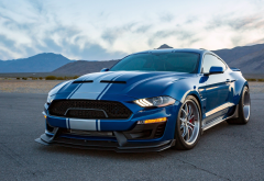 2018 shelby mustang super snake, ford mustang, cars, ford, blue car,  wallpaper